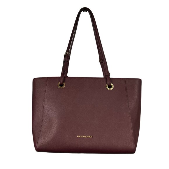 Michael Kors Large Tote Bag with zippered compartment for laptop, wine color. - Picture 14 of 14